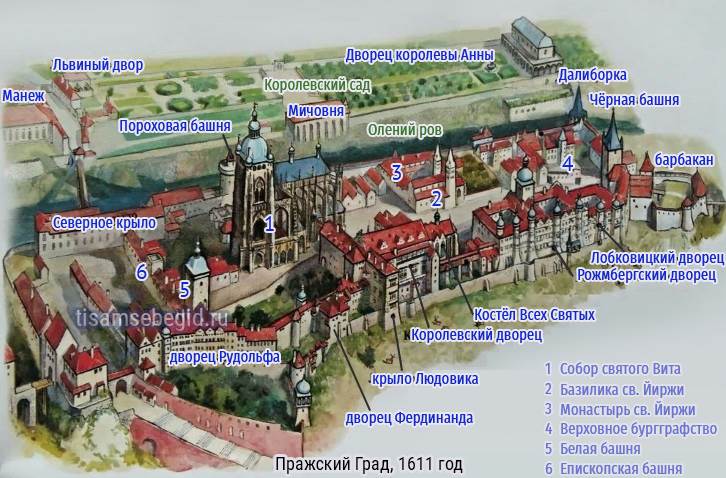 пражский град карта прага
