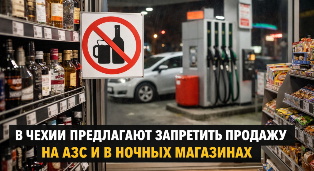 Алкоголь могут убрать с заправок и ночных магазинов в Чехии